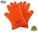 Heat resistant Silicone BBQ Gloves. Use as Cooking Gloves, Oven Mitts, Pot holders or Grill Gloves. Silicone gloves are great Oven Mitts and will protect your hands up to 425F -Lifetime warranty-