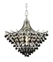 AF Lighting 7492-3H Spellbound 3 x 60-Watt Light Edison Base Pendant, Chrome with Clear and Black Glass Beads