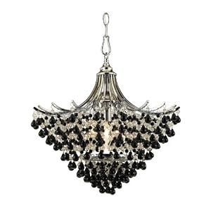 AF Lighting 7492-3H Spellbound 3 x 60-Watt Light Edison Base Pendant, Chrome with Clear... by 