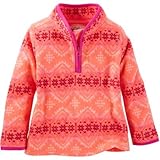 オシュコシュ OSHKOSH/ クォータージップB'goshフリースコージーズ ピンク トップス長袖Tシャツ 9ヶ月【並行輸入】