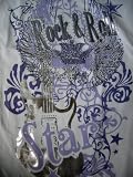 Rock & Roll Star Rhinestone Juniors Printed T-Shirt
