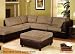 4 pcs Sectional Sofa Set with Contemporary Style Design in Pebble