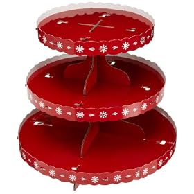Wilton Holiday Cupcake Stand with Red Border