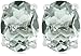 Sterling Silver 8x6mm Oval Green Amethyst Earrings title=
