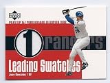 2003 Upper Deck Leading Swatches Game Used Jersey #GO Juan Gonzalez Texas Rangers