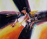 Art Reproduction Oil Painting - Abstract: Color Stack IV - Classic 20 X 24 - Hand Painted Canvas Art