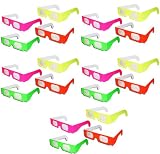 20 Pairs - Prism Diffraction Fireworks Glasses - For Laser Shows, Raves