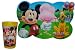 2 tlg. Mickey Mouse Set Malbecher + Unterlage - Becher MalSet malen basteln
