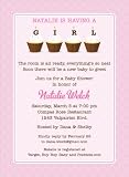 Cupcake Girl Baby Shower Invitations