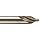 Precision Twist 76LO High Speed Steel Center Drill Bit, Uncoated (Bright) Finish, Round Shank, Spiral Flute, 60 Degree Point Angle