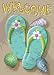 Welcome Flip Flop Garden Flag