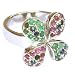Anniversary Ring in Sterling Silver with Gemstone Handmade Christmas Present (rng315)