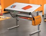 Produkt-Bild: Schreibtisch "Frizzy" Metall/MDF PVC Wei&szlig;