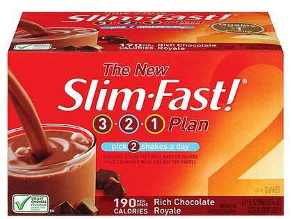SlimFast 3-2-1 Meal Shakes, Rich Chocolate Royale, 11 oz, 6 pk (Pack of 3)