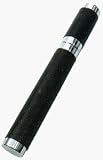 Leather Wrapped Single Stainless Steel Cigar Tube Black