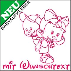Babyaufkleber mit eigenem Spruch (M-032)