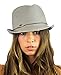 NYFASHION101 Spring Summer Gold-Tone Bar Slim Band Stingy Trilby Fedora Hat