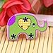 Polytree 50pcs Multicolored Cartoon Animal 2 Holes Wood Sewing Buttons (Elephant)
