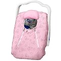 Baby's Cozy World Microfiber Embroidered Nylon Cover - Pink