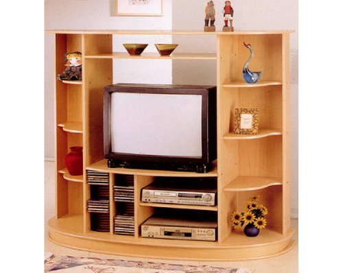 Natural Finish Entertainment Cabinet By H.P.P On Sale