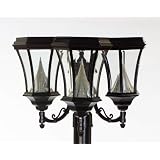 Buy Gamasonic GS-94F3 Victorian Solar Lamp with 3 lamps, Super Bright White LED's, and... by Gamasonic