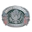 Army Black Knights Pewter Belt Buckle - NCAA College Athletics Fan Shop Sports Team Merchandise