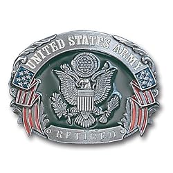 Army Black Knights Pewter Belt Buckle - NCAA College Athletics Fan Shop Sports Team Merchandise