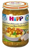 Hipp Mini-Kartoffelnknödel mit buntem Gemüse und Bio-Hühnchen, 6-er Pack (6 x 250 g) - Bio