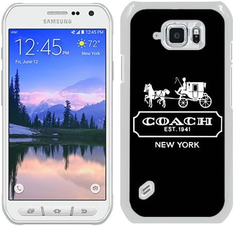 S6 Active Case,Custom Design Coach logo 3 White Samsung Galaxy S6 Active Case
