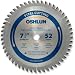 Oshlun SBF-072552 7-1 4-Inch 52 Tooth TCG Saw Blade with 5 8-Inch Diamond Knockout Arbor for Mild Steel and Ferrous Metals