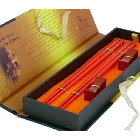 Buy 4 (2 pairs) Chopsticks & Holders Set In Gift Box now!