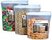 Imperial MW1196 Plastic 3 Piece Cereal Dispenser Set - Dry Food Storage Containers