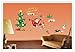 Kappier® Merry Christmas - Santa Clause/Sleigh/Red-Nosed Reindeer/Christmas Tree/Snowman/Gifts/Houses Peel & Stick Wall Decals