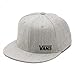 Vans Heather Grey Splitz Flat Peak Flexfit Cap (L/XL , Grey)