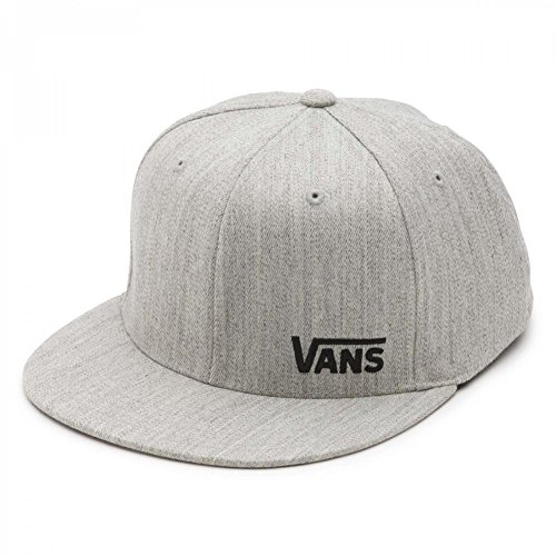 Vans Heather Grey Splitz Flat Peak Flexfit Cap (L/XL , Grey)