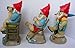 CAS Set of 3 - small GARDEN GNOME Statues on beach Vacation indoor outdoor yard art 7