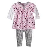 Newborn Girls' JUST ONE YOU Made by Carter s &Acirc;&reg; Pink/Grey Hearts Pant Set 3M