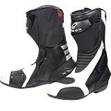 Black Strike Motorcycle Boots 43 White (UK 9)