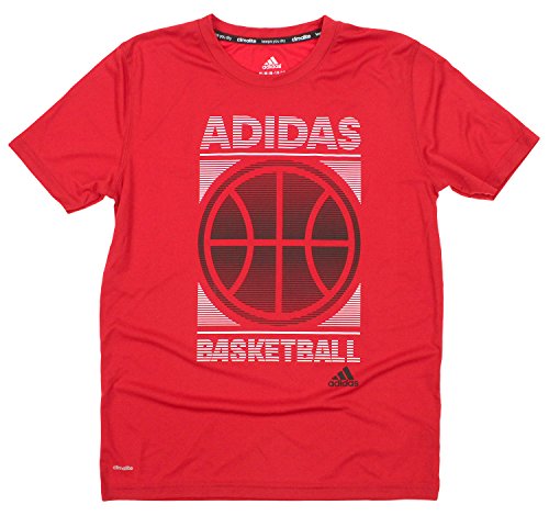 Adidas Big Boys Youth Climalite Court Precision Tee, Red