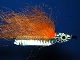 NEW FLIES Holographic & Glow in Dark Big Game Floating Head Tube & Trolling Turbulator Fly #79