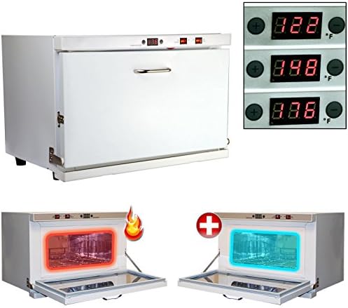 LCL Beauty Variable Temperature High Capacity 2-in-1 Hot Towel Cabinet &amp; Ultraviolet Sterilizer