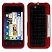 GTMax Durable Red Rubber Hard Snap On Crystal Cover Case for AT&T Motorola BACKFLIP Android GSM Cell Phone