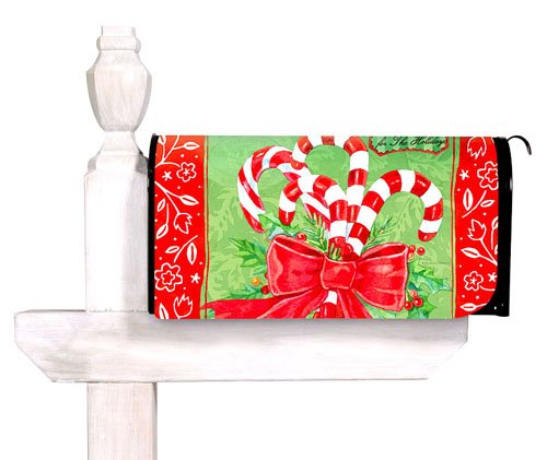 Magnetic Mailbox Cover Holiday Candy Canes