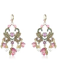 Betsey Johnson "Fairyland" Rose Chandelier Drop Earrings