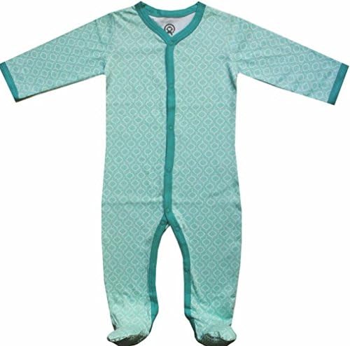 Beryl of Monkeys Unisex-Baby Newborn Organic Footie Sleeper (9-12 Months, Leslie)