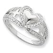 Sterling Silver Pure Heart Sentimental Expressions Ring