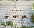 Flamed Copper Finished Doves of Peace Wind Spinner Mobile