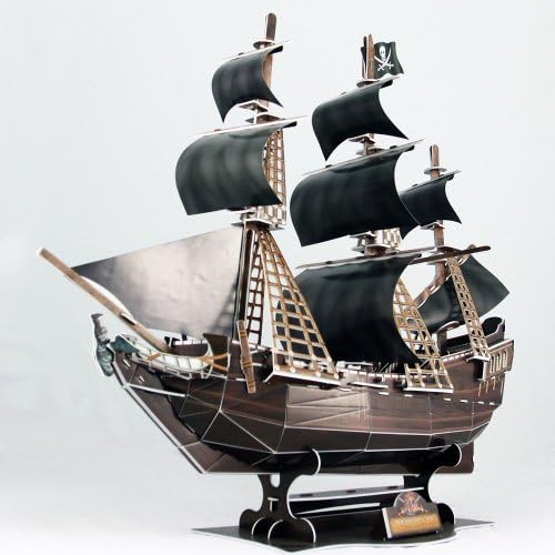 Ezhishop Pirates of the Caribbean The queen Anne's revenge 3D Puzzle Model Toy Boat Ship- 155 Pieces