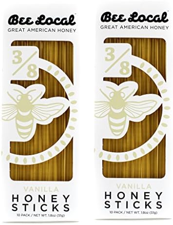 Bee Local, Vanilla Honey Sticks, 2 Pack
