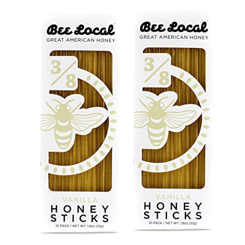 Bee Local, Vanilla Honey Sticks, 2 Pack